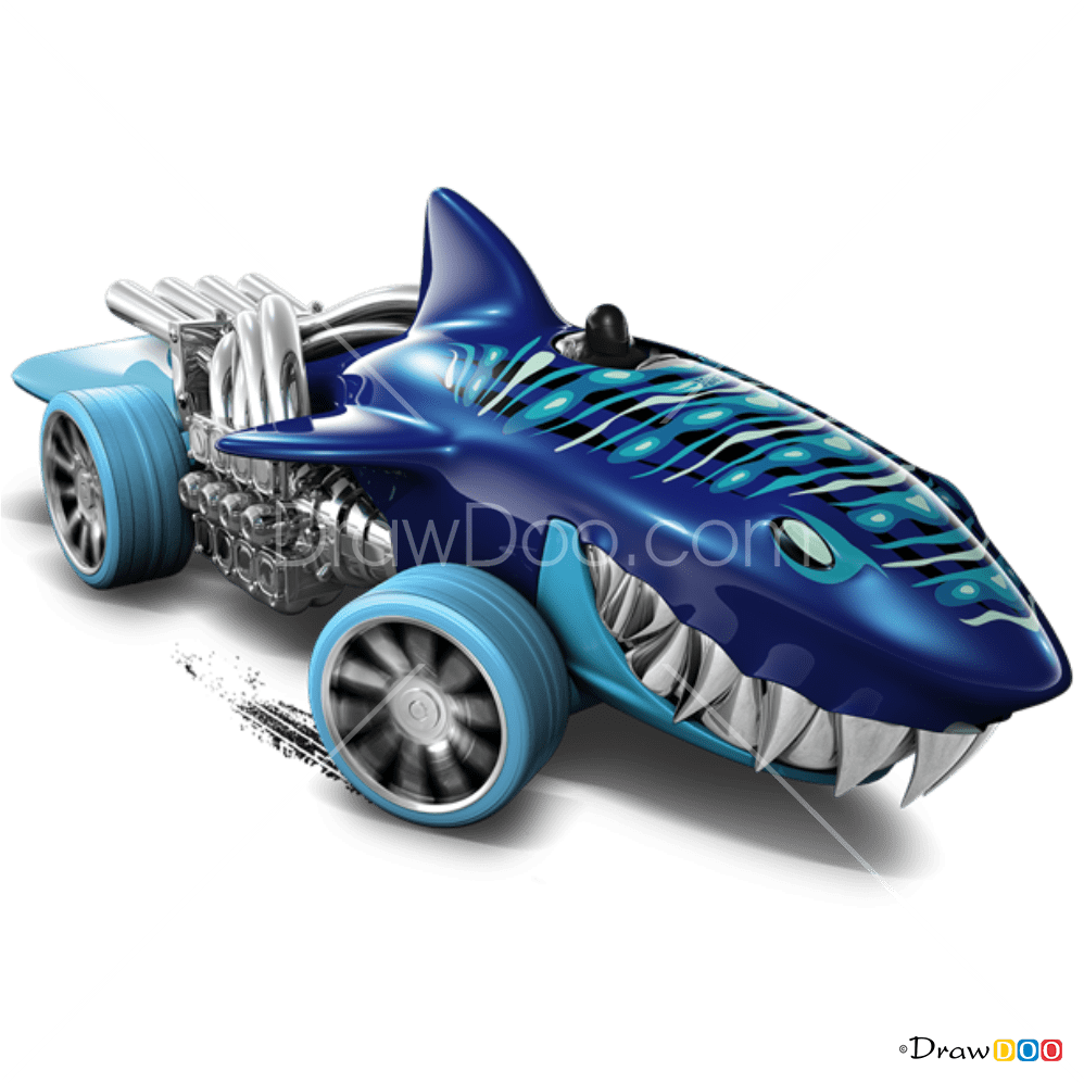 How to Draw Sharkcruiser, Hot Wheels